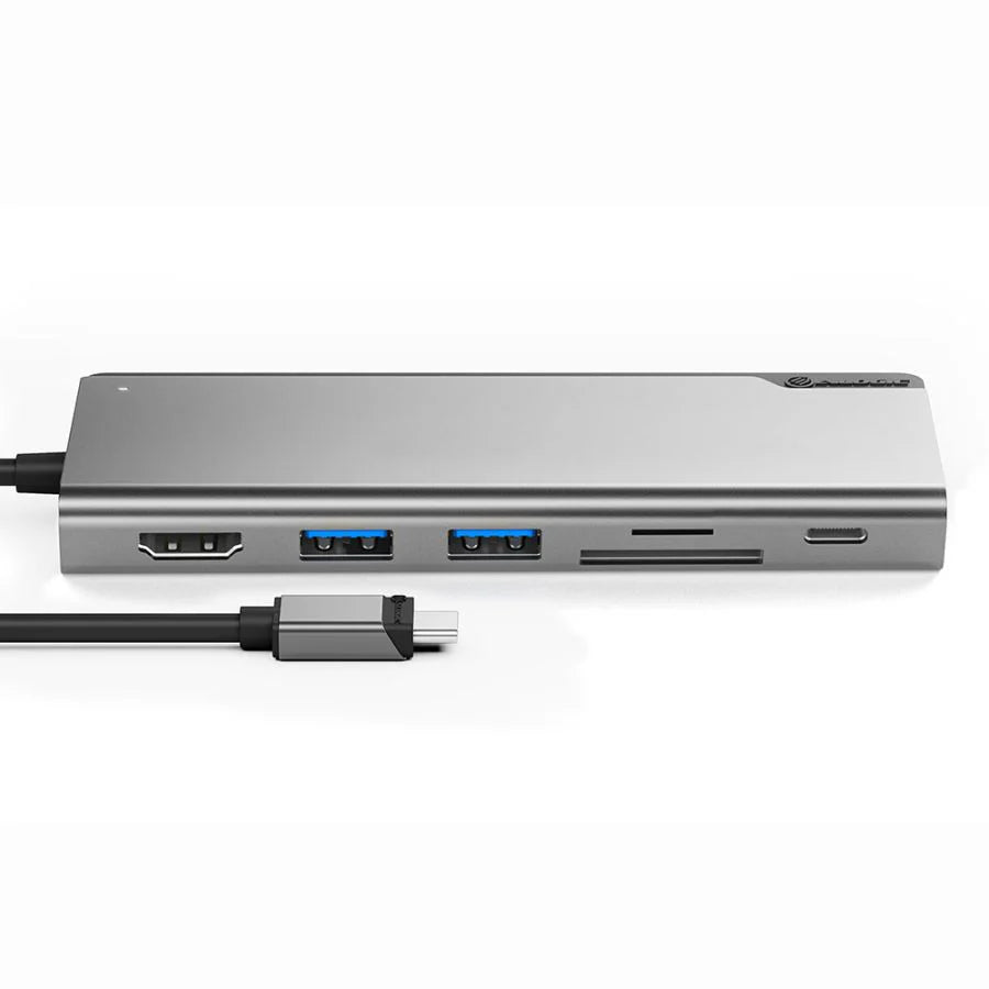 Alogic Docking Station USB-C 6-in-1 100W Power Delivery 4k Ultra HD 60Hz Support Gen 2 Aluminum Body Ultra - Space Grey