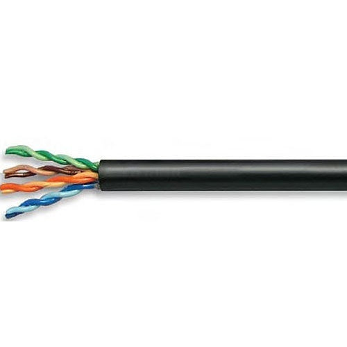 Superior Essex 04-001-68 EnduraGain CAT6 OSP Cable, 23/4 Solid AC, UTP, Outdoor, Sunlight & Water-Resistant, 1000\' (305m) Reel, Black