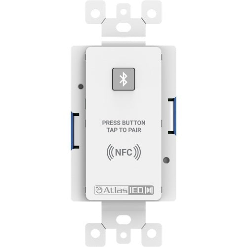AtlasIED A‑BT Atmosphere Remote Bluetooth Audio Input Wall Plate, Mono/Stereo Summed Input, White