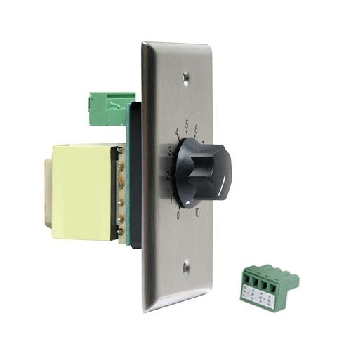 AtlasIED AT35-PA AT Series Deluxe Priority Plate Mounted 35W 70.7V Attenuator with Priority Relay