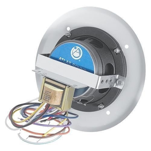 AtlasIED B51-4 B Series 4\\" In-Ceiling Speaker with 4W 25V/70V Transformer and Round Baffle, White