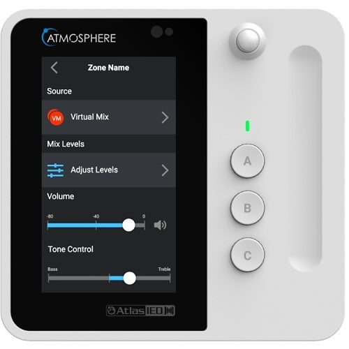 AtlasIED C-T4 Touchscreen Atmosphere Wall Controller, White