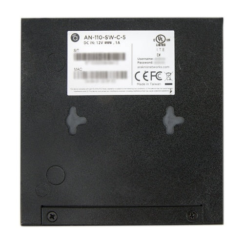 Araknis Networks AN-110-SW-C-5 110 Series Unmanaged+ Gigabit Switch, Compact Enclosure, 5-Ports, Rear Facing Ports