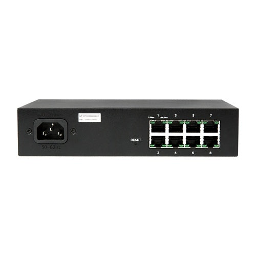 Araknis Networks AN-110-SW-R-8 110 Series Unmanaged+ Gigabit Switch, 8-Ports, Rear Facing Ports