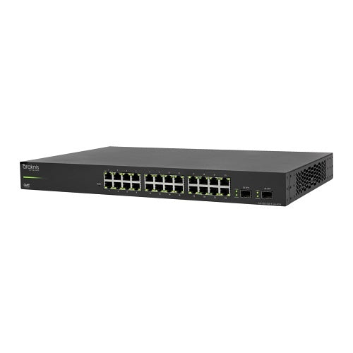 Araknis Networks AN-220-SW-F-24-POE 220 Series 24-Port Layer 2 Managed Gigabit Switch with Partial PoE+ and Front Ports