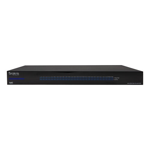 Araknis Networks AN-220-SW-R-44-POE 220 Series 44-Port Managed Layer 2 Gigabit Switch with Partial PoE+, 44-Ports, Rear Facing Ports