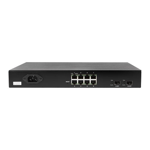 Araknis Networks AN-220-SW-R-8-POE 220 Series Managed Layer 2 Gigabit Switch with Partial PoE+, 8-Ports, Rear Facing Ports