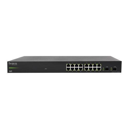 Araknis Networks AN-320-SW-F-16-POE 320 Series Managed Layer 2 Gigabit Switch with Full PoE+, 16-Ports, Front Facing Ports
