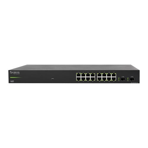Araknis Networks AN-320-SW-F-16 320 Series Managed Layer 2 Gigabit Switch, 16-Ports, Front Facing Ports