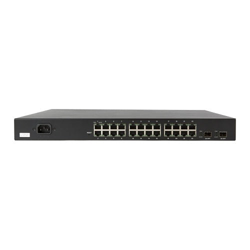 Araknis Networks AN-320-SW-R-24-POE 320 Series Managed Layer 2 Gigabit Switch with Full PoE+, 24-Ports, Rear Facing Ports