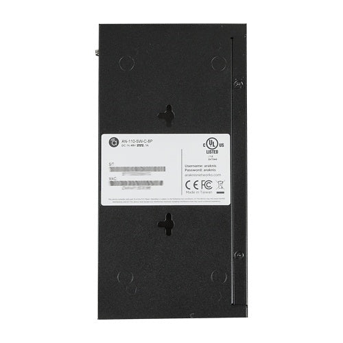 Araknis Networks AN-110-SW-C-8P 110 Series Unmanaged+ Gigabit Switch, Compact Enclosure, 8-Ports, Side Facing Ports