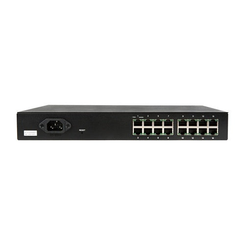 Araknis Networks AN-110-SW-R-16 110 Series Unmanaged+ Gigabit Switch, 16-Ports, Rear Facing Ports