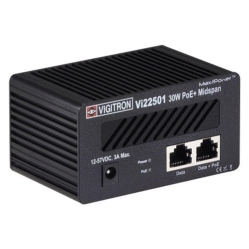 Vigitron VI22501 30W PoE Midspan with DC Input
