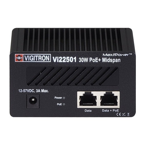 Vigitron VI22501 30W PoE Midspan with DC Input