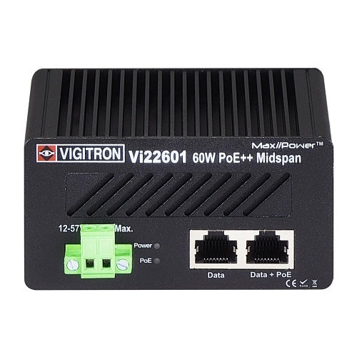 Vigitron VI22601 Maxii Power 60W PoE Midspan with DC Input