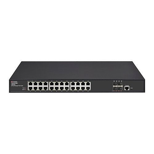 Vigitron VI30132 24-Port 1G, IEEE 802.3bt PoE, 10GbE Uplink, L2+/L3 Managed PoE Switch, Black
