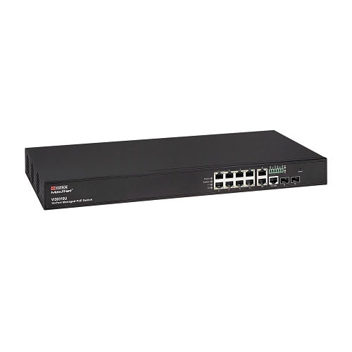 Vigitron VI30310U 10-Port 1G L2+/L3 Managed PoE Switch, IEEE 802.3bt, 90W
