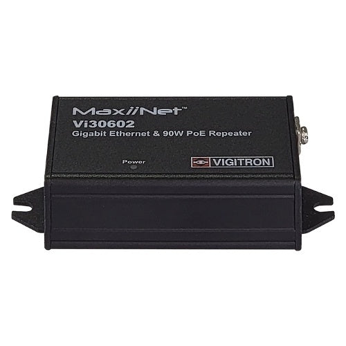 Vigitron VI30602 Gigabit Ethernet and PoE Repeater, 90W, 656\' (200m) Range
