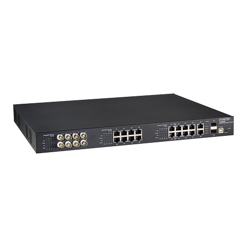 Vigitron VI32026 Network Switch, 8-Port Extended Coax/16-Port Standard 10/100 Hybrid
