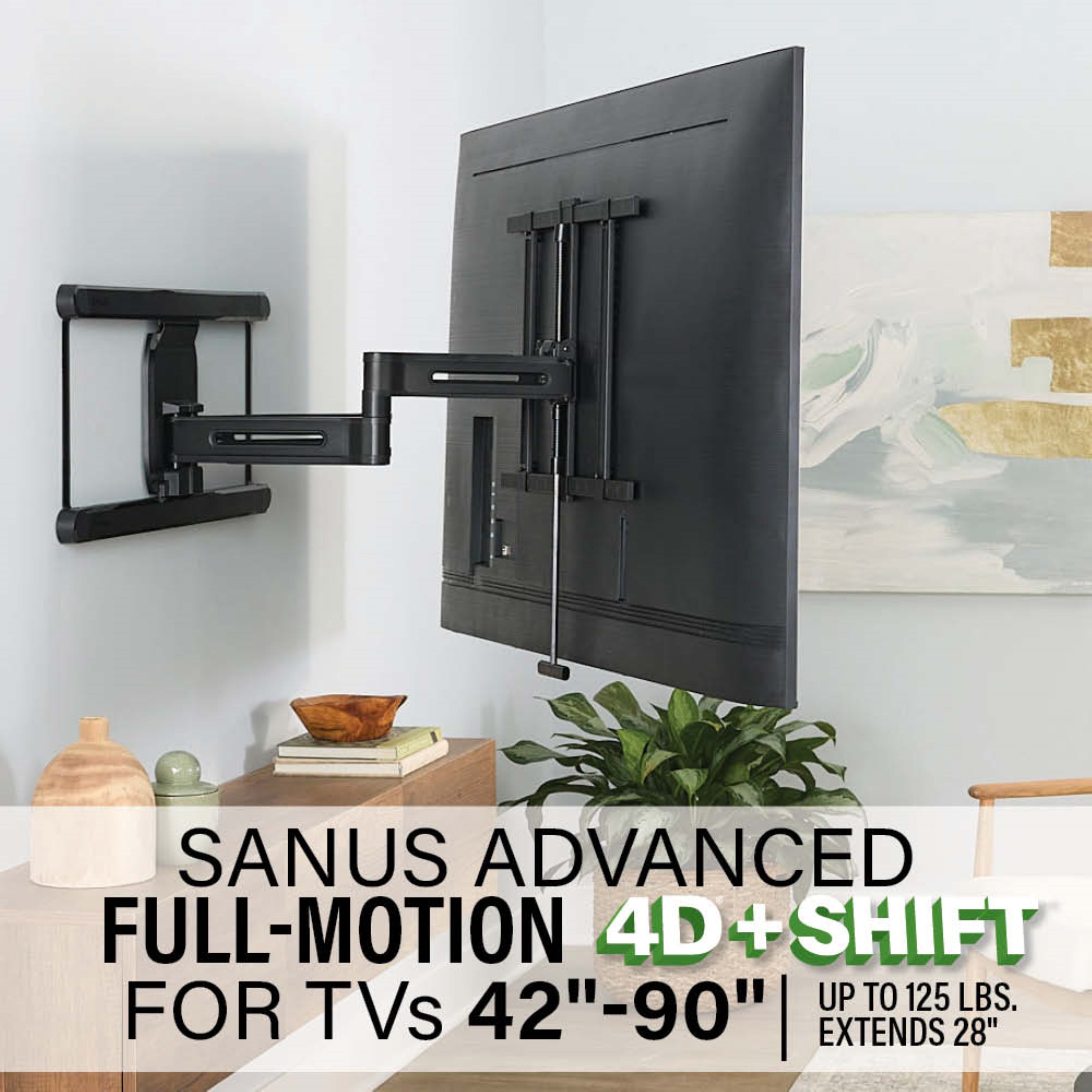 Sanus Advanced Full Motion 4D Shift TV Wall Mount for TVs 42\\"-90\\"
