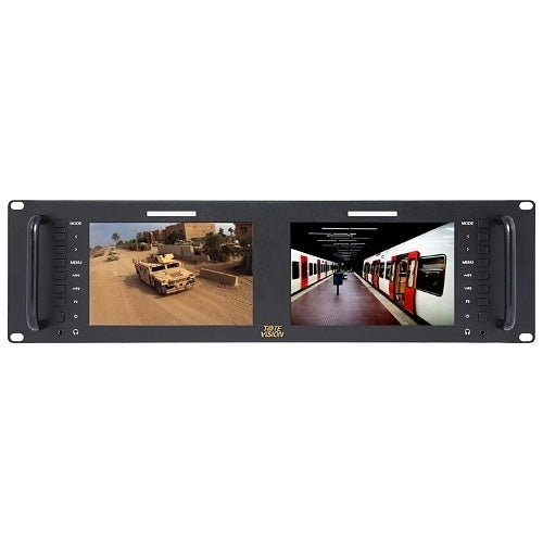 ToteVision LED-712-4K2 Dual 7" Rack‑Mount LCD Monitors 1920x1200 Native, 4K30 Video