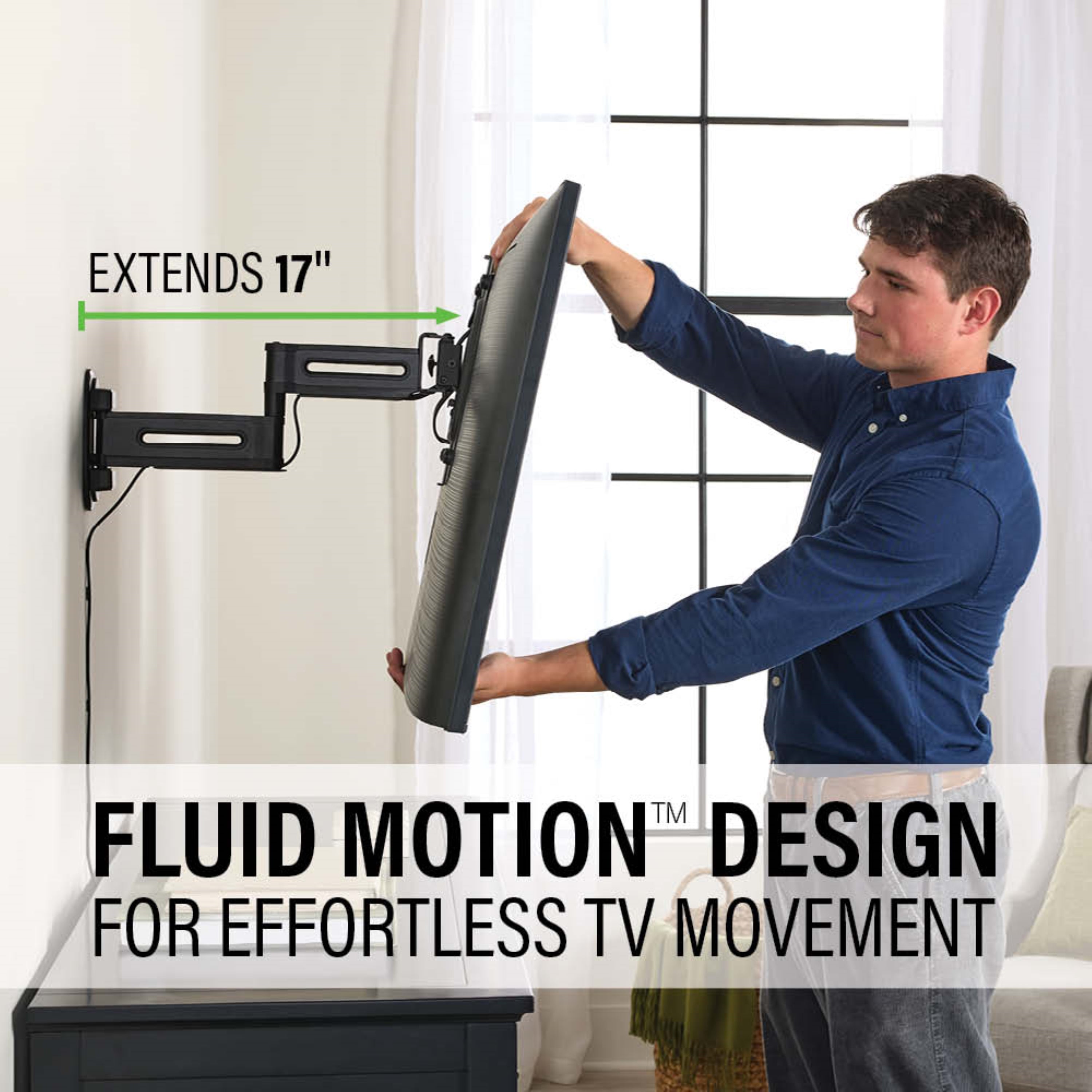 Sanus Advanced Full Motion 4D Shift TV Wall Mount for TVs 19\\"-43\\"