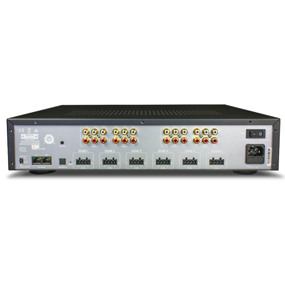 VSSL A.6x Audio Streaming System, 12 Channel, 6 Zones, 6 Sources