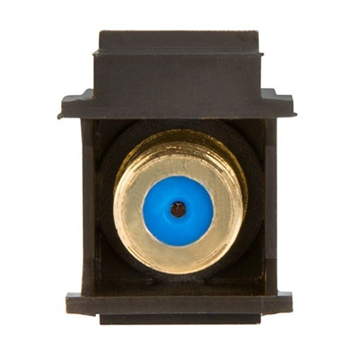 Wirepath F-3G-BR Gold-Plated 3 GHz Bandwidth F-Connector Keystone Insert, Brown