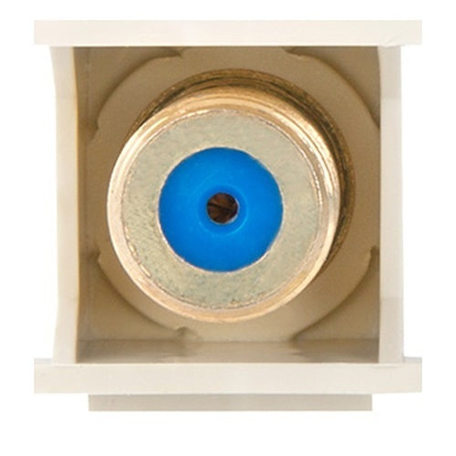 Wirepath F-3G-LA Gold Pltd 3GHz Female Connector Keystone Insert, Light Almond