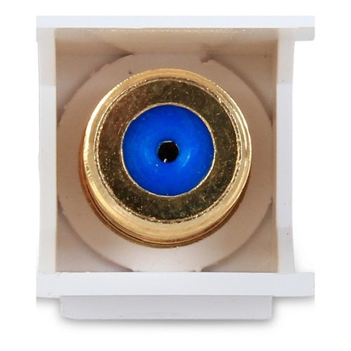 Wirepath F-3G-WH Gold-Plated 3GHz Bandwidth F-Connector Keystone Insert, White