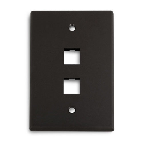 Wirepath MIDI-2-BK 2-Port Midi Wall Plate, Black