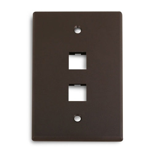 Wirepath MIDI-2-BR 2-Port Midi Wall Plate, Brown
