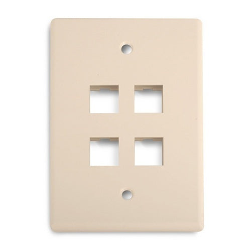 Wirepath MIDI-4-AL 4-Port Midi Wall Plate, Almond
