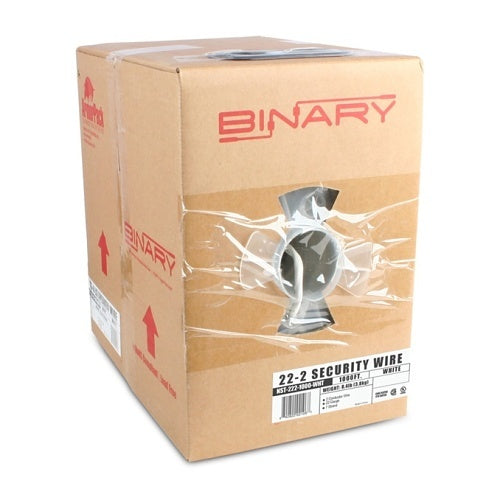 Wirepath NST-222-1000-WHT 22/2 7-Strand Security Wire, 1000\' Nest In Box, White