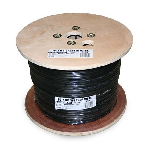 Wirepath SP-162-DB-500-BLK 16/2 Direct Burial Speaker Wire, 500\' Drum, Black