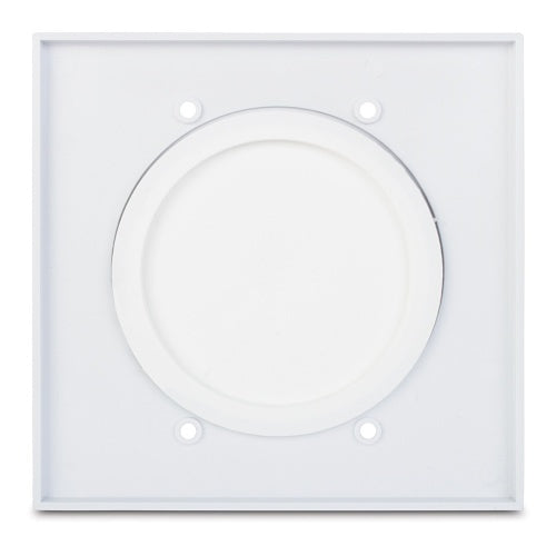 Wirepath WP-FLEXNOSE-2-WH 2-Gang Flexible Bulk Wire Plate with Silicone Rubber Pass Through, White