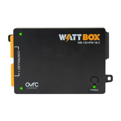 WattBox WB-150-IPW-1B-2 150 Series IP Power Outlets (Ultra Compact), 1 Controlled Bank, 2 Outlets (Wi-Fi or Wired)
