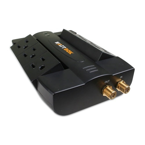 WattBox WB-200-6RWT 6-Rotating Outlet  Surge Protector Wall Tap with Coax Protection