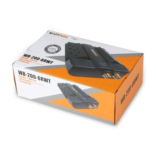 WattBox WB-200-6RWT 6-Rotating Outlet  Surge Protector Wall Tap with Coax Protection