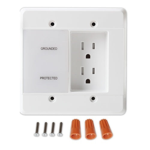 WattBox WB-200-IW-2-WHT In-Wall Power Conditioner, White
