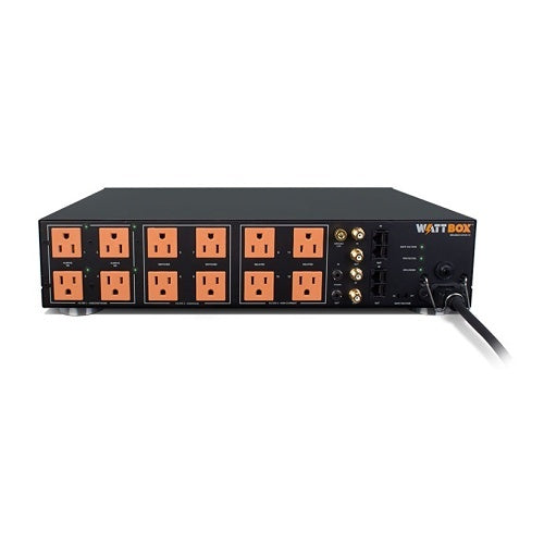 WattBox WB-600CH-SVCE-12 Power Conditioner with Sequencing, Safe Voltage, Coax and Ethernet Protection, 12-Outlet