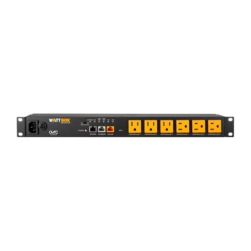 WattBox WB-800-IPVM-6 800 Series IP Surge Protector, 6-Individually Controlled and Amp, Metered Outlets