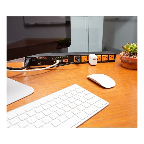 WattBox WB-800-IPVM-6 800 Series IP Surge Protector, 6-Individually Controlled and Amp, Metered Outlets