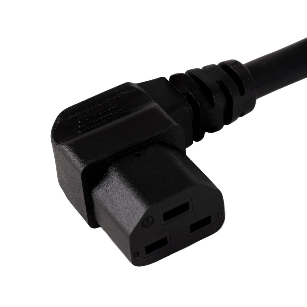 WattBox 20A Left Angle Heavy Duty Male Power Cord with 3-Prong IEC C21 Socket 6 FT