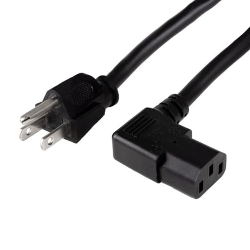 WattBox Left Angle Male Power Cord with 3-Prong IEC C13 Socket 1.5FT