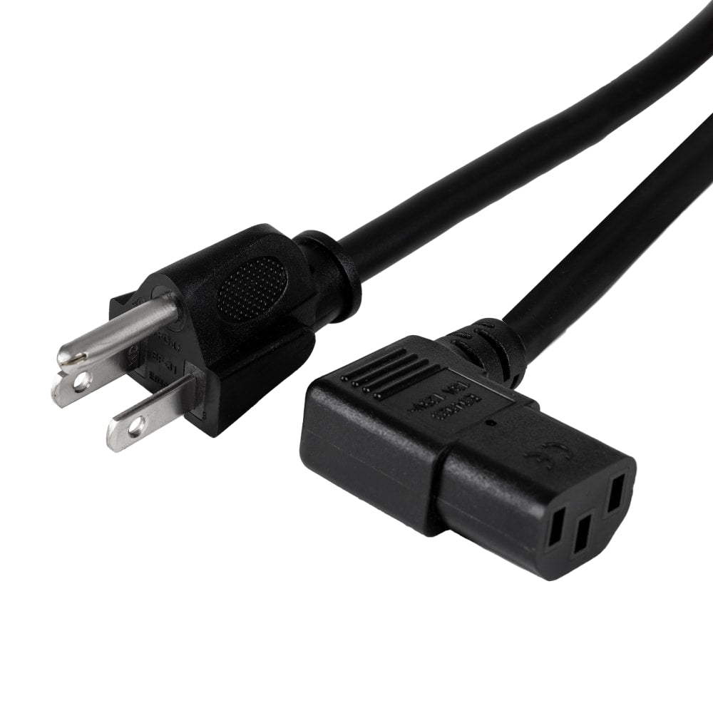 WattBox Right Angle Male Power Cord with 3-Prong IEC C13 Socket 3FT