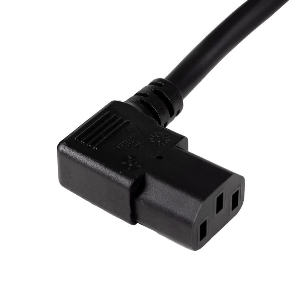 WattBox Left Angle Male Power Cord with 3-Prong IEC C13 Socket 3FT