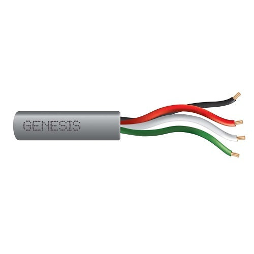 Genesis 21041109 22/4 Stranded Unshielded Cable, Riser, CMR, FT4, 1000' (304.8 m) Pull Box, Gray