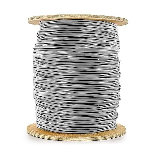 Genesis 21171009 18/8 Stranded Unshielded Cable, Riser, CMR, FT4, 1000\' (304.8 m) Reel, Gray