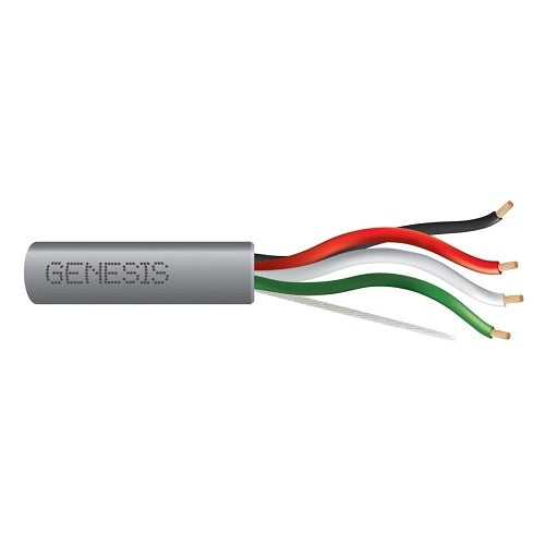 Genesis 21241009 14/4 Stranded Unshielded Cable, Riser, CL3R, FT4, 1000' (304.8 m) Reel, Gray
